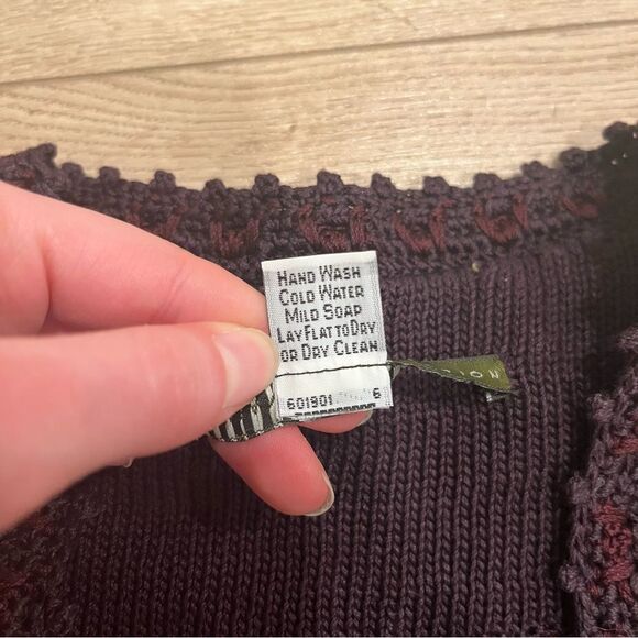 Vintage Peruvian Connection Intarsia Art to Wear Pima Cotton Sweater Vest Size M - Picture 3 of 6